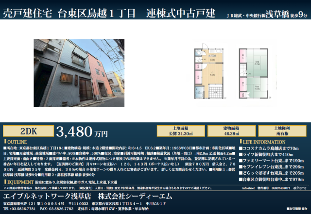 ≪3,480万円≫★東京都台東区鳥越★中古戸建★