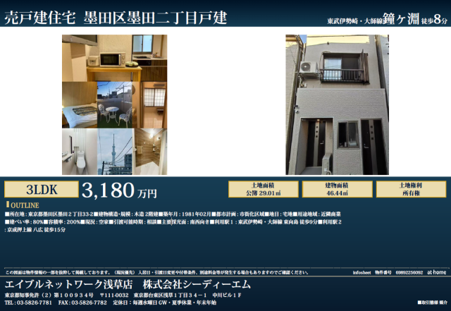 ≪4,280万円≫★東京都墨田区向島★中古戸建★